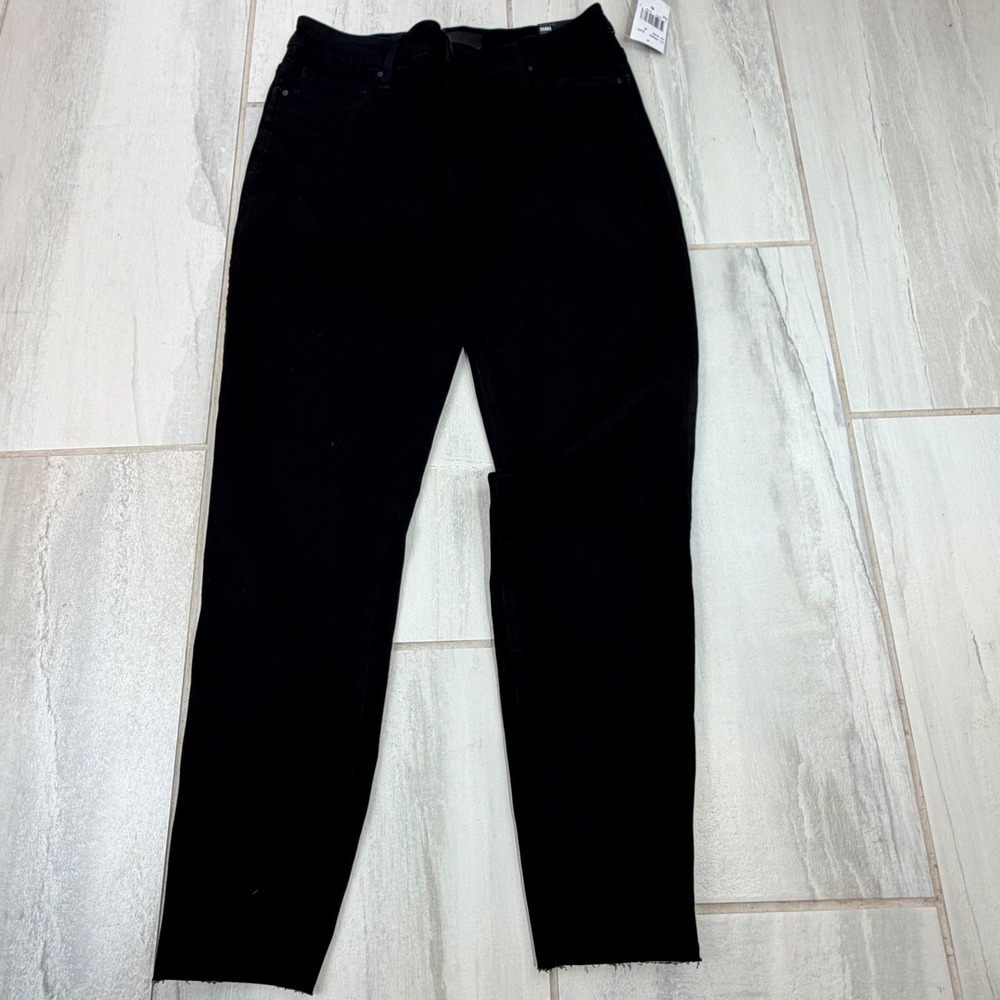 Kut from the Kloth Donna Fab Ab High Rise Ankle Skinny Jeans Black Size 10 NEW